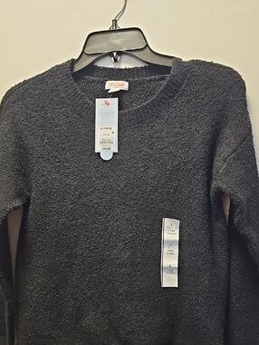 Moving Sale! Cat & Jack Girl's Black Cozy Crewneck Sweater